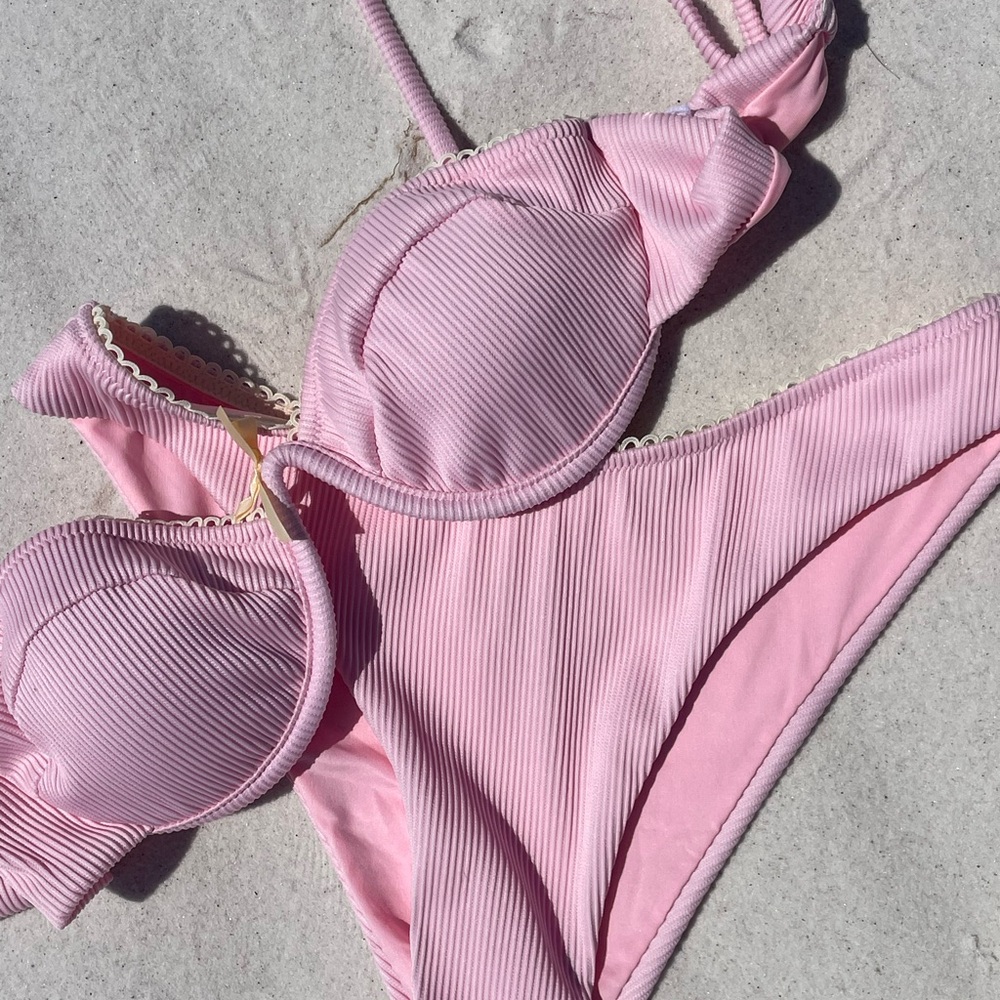 Blush pink vintage inspired swimsuit
